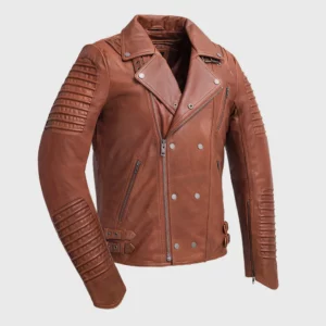 BROOKLYN MENS LAMBSKIN LEATHER JACKET RED FORD