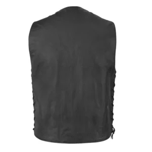 Gun Slinger Men's Motorcycle Western Style Leather Vest